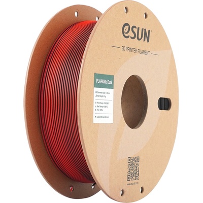 eSUN PLA-Matte Dual Red Black - 1, 75 mm / 1000 g (PLA-MTD175B-BR1P1)