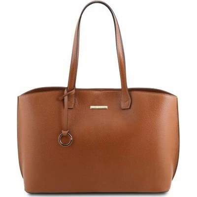 Tuscany Leather kožená shopper taška TL Bag Koňaková