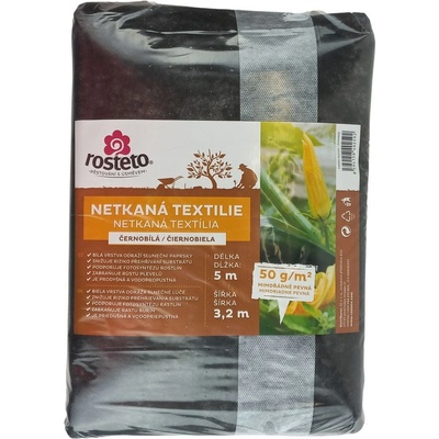 Rosteto Neotex netkaná textília 5 x 3,2 m 50g čiernobiela