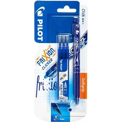 PILOT Frixion Clicker 07 modrá 1 ks + náplň 3 ks