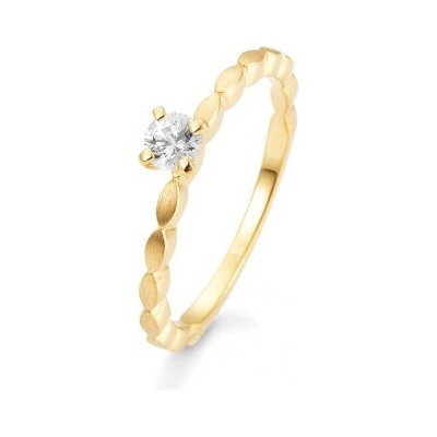 Sofia Diamonds prsteň zo žltého zlata so zafírom BE42 03331 Y