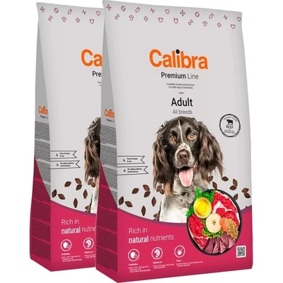 Calibra Dog Premium Line Възрастен Говеждо 2 x 12 кг