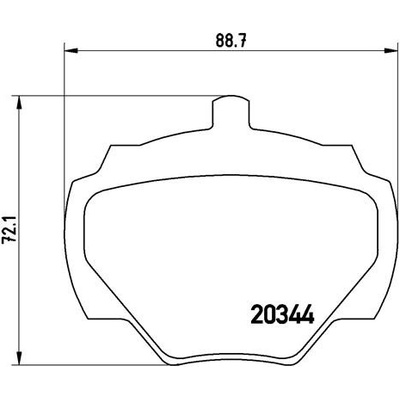 BREMBO Sada brzdových platničiek kotúčovej brzdy P44001