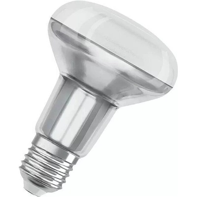 LED žiarovka Osram Star GU10 E27 uhol vyžarovania 36° teplá biela < 0,5 s Ø 8 cm 10 kWh/1000 h 9,1 W 670 lm biela/strieborná