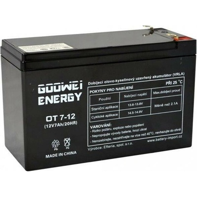 GOOWEI ENERGY OT7.2-12L 12 V 7,2 Ah