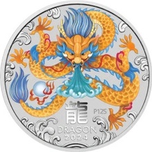 The Perth Mint strieborná minca Lunar Series III Rok of Dragon 2024 1 oz