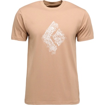 Black Diamond Мъжка тениска Black Diamond Engineered Diamond S/S Tee T-shirt - Mushroom (216-5240-0412)