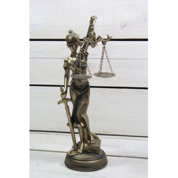 Socha spravedlnosti JUSTICE (v. 25,5 cm) vzor 933 - staré zlato