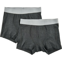 Minymo detské chlapčenské boxerky z bambusu 2 ks v balení dark grey melange