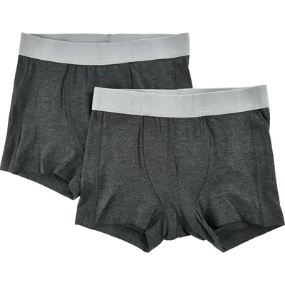 Minymo detské chlapčenské boxerky z bambusu 2 ks v balení dark grey melange