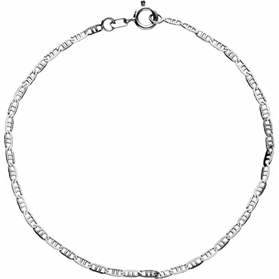 Zlaton Náramek bílé zlato řetízek žebřík vel.17 0.8g 000120307256