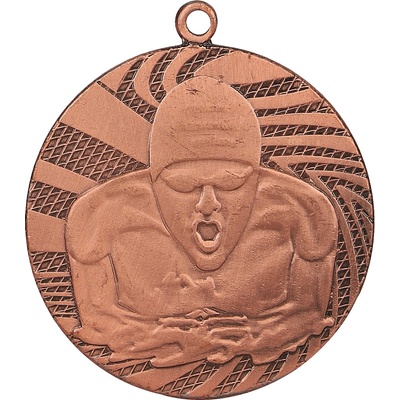 Designová kovová medaile Plavání Bronz 4 cm