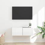 vidaXL TV стенен шкаф 78, 5 x 30 x 29, 5 cm Бяло Инженерна дървесина (892209)