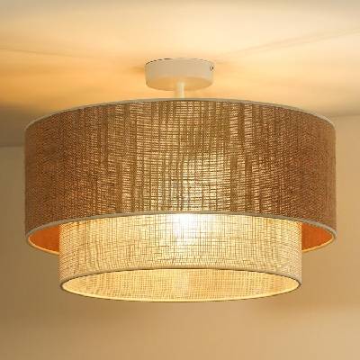 - Полилей за повърхностен монтаж YUTE BOHO 1xE27/15W/230V Ø 45 см кафяв/кремав (DU604703)