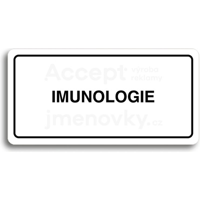ACCEPT Piktogram IMUNOLOGIE - bílá tabulka - černý tisk