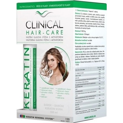 Clinical Hair-care 120 kapsúl + keratin 4 měs. kúra 100 ml