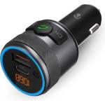 Nedis CATR3024BK FM трансмитер, Bluetooth, PD 18 W / PD 24 W, бързо зареждане, подчертаване на басите, Google Assistant / Siri (CATR3024BK)