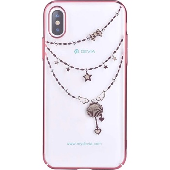 Image 1 of DEVIA Crystal Shell Case - поликрабонатов кейс за iPhone XS, iPhone X (с кристали Сваровски) (червен)