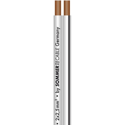 Sommer Cable PRISMA LS-Kabel 2x2,5 White, StreifenBlack