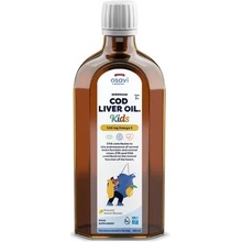 Osavi Norwegian Cod Liver Oil Kids, Omega 3 Norský olej z tresčích jater, pro děti, citrón, 500 mg, 250 ml