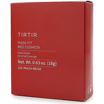 Tirtir Mask Fit Red Cushion dlhotrvajúci make-up v hubke 22C Peach Beige 18 g