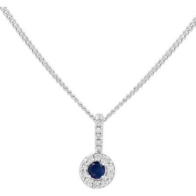 Eppi Stříbrný přívěsek s modrým safírem a lab grown diamanty Harvey P50325