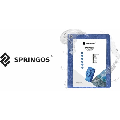 Springos Nepremokavá krycia plachta s okami 2 × 2 m modrá S-GA2124