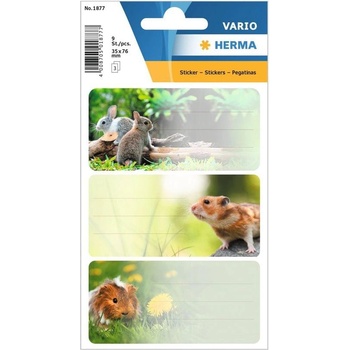 Herma Самозалепващи се етикети Гризачи, ученически, 9 броя (1540100166)