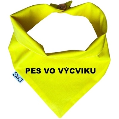 Funky Dog žltá šatka Pes vo výcviku