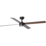 Faro Barcelona FARO 34356WT1S- LED вентилатор с димер RUDDER L 18W/230V CCT Ø 132 cm кафяв/черен WT + дистанционно управление (FA34356WT1S)