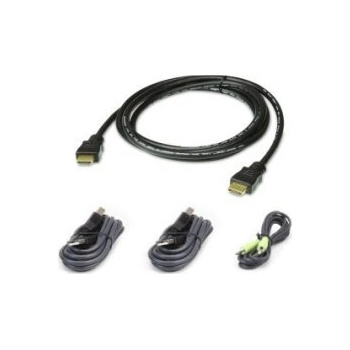 ATEN 2l-7d02uhx4 кабел за клавиатура, видео и мишка (kvm) Черен 1, 8 м ( )