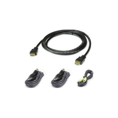 ATEN 2l-7d02uhx4 кабел за клавиатура, видео и мишка (kvm) Черен 1, 8 м