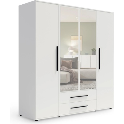 Wilsondo so zrkadlom Maxione 150 x 205 x 59 cm biela