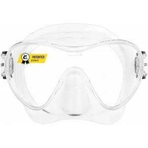 CRESSI Cressi frameless diving mask F1 - anti-fog glass lens, diving goggles - ergonomic silicone edge, snorkel mask - dry snorkel & snorkel set - transparent - mask - ZDN281000