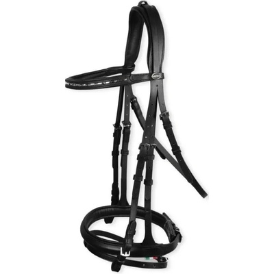Horses Trieste Leather Bridle černa