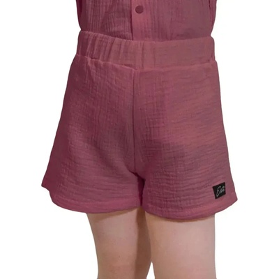 ESITO Dievčenské mušelínové kraťasy Ruby red