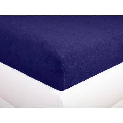 Aaryans froté prostěradlo tmavě modré 190 g/m2 140x200