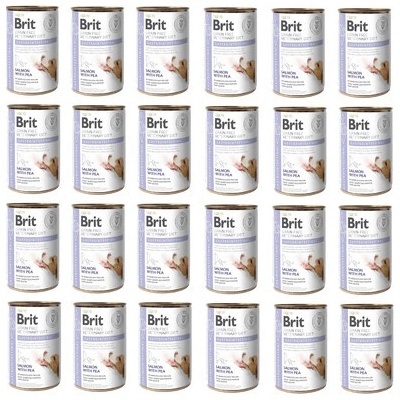 Brit Veterinary Diet Dog Grain Free Gastrointestinal Salmon with Pea 24 x 400 g