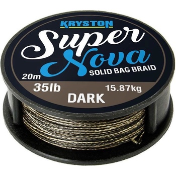 Kryston Pletená šňůrka Super Nova Dark tmavá 20m 35 libier