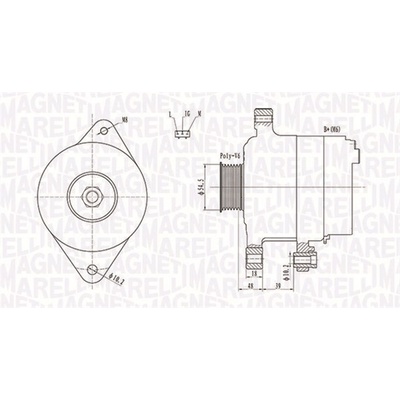 Alternátor MAGNETI MARELLI 063731809010