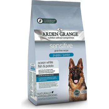Arden Grange - Sensitive Puppy Grain Free - с бяла риба и картоф, за кучета от 2 до 12 месеца с чувствителна храносмилателна система 12 кг
