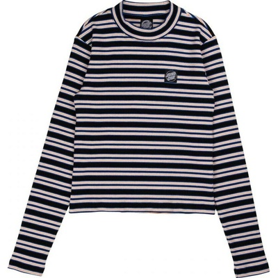 SANTA CRUZ tričko Opus Dot Mock Neck LS Top Multi Stripe MULTI STRIPE