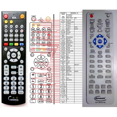 GENERAL DYNAMIC DVC-1004Z - съвместимо дистанционно управление на марката General (DVC-1004Z)