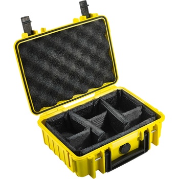 B&W Venkovní Case Type 1000/Y/GOPRO4 žlutá s GoPro 4 Inlay