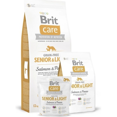 Brit Care Grain-free Senior & Light Salmon & Potato 3 x 12 kg