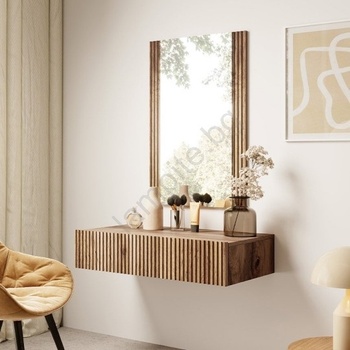 Mirjan24 Етажерка + огледало за стена with дъб вотан (mj0126)