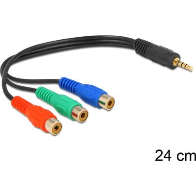 Delock Кабел Delock 3 x RCA женски Стерео щепсел 3, 5 мм 4 пина