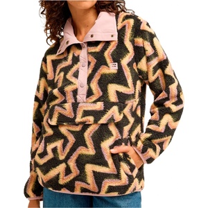 Billabong Дамски поларен пуловер Billabong Women's Switchback Pullover Fleece jumper - Black Sands (105-7569-0212)