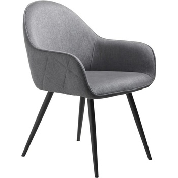 Unique Furniture Сив тапициран трапезен стол с подлакътници Minto - Unique Furniture (40240000)