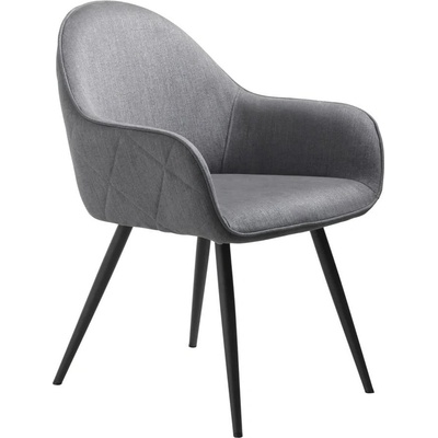 Unique Furniture Сив тапициран трапезен стол с подлакътници Minto - Unique Furniture (40240000)